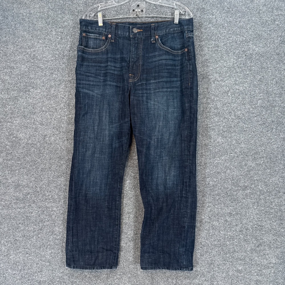 Lucky Brand Jeans Men 33X26 Blue 329 Classic Straight Dark Wash Denim Pants
